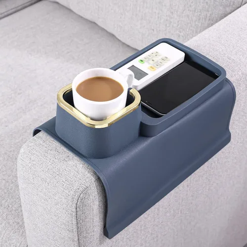 Miniatura 11 de HMASYO Bandeja Portavaso para Sofá - Bandeja de Silicona para Brazo de Sofá, Organizador de Bebidas y Bandeja para Control Remoto, Snacks, Celular