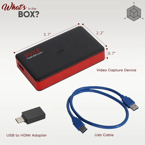 Miniatura 7 de Pyle Tarjeta de captura de EE. UU., tarjeta de captura de video HDMI 4K, 1080P 60FPS, tarjeta de captura HDMI a USB 3.0 para transmisión en vivo