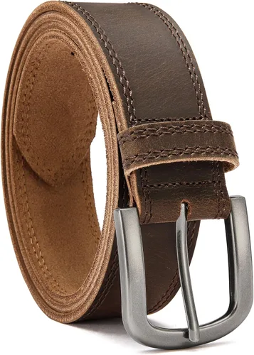 Miniatura 17 de CHAOREN Cinturón de cuero de grano completo para hombre, cinturones de trabajo para hombres, resistentes, uso diario para pantalones de mezclilla