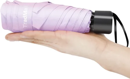 Miniatura 4 de TradMall Paquete de 2 mini paraguas de viaje pequeño, ligero y compacto con protección UV para sol y lluvia