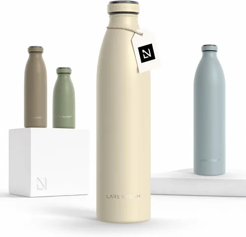 Miniatura 20 de LARS NYSØM Botella de agua XL de acero inoxidable aislada 12oz 17oz 25oz 34oz 51oz Botella térmica aislada para bebidas calientes y frías Azul