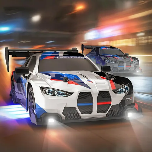 Miniatura 3 de Coche de Deriva RC, Vehículo de Control Remoto a Escala 1:24 para Niños, 2.4GHz 20KM/H 4WD Autos RC de Alta Velocidad con Luz LED, Dos