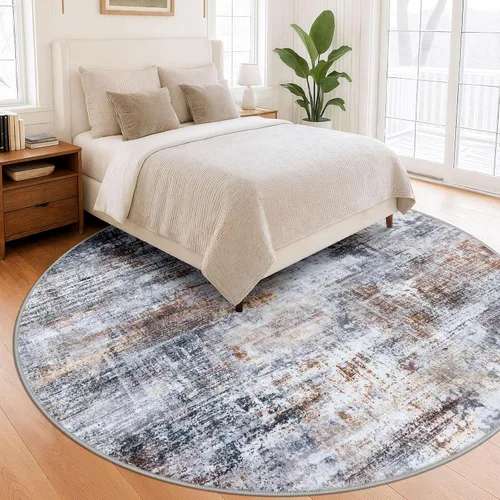 Miniatura 957 de IOHOUZE Alfombra abstracta lavable de 3 x 12 pies para pasillos, antideslizante para cocina, camino de entrada de lana sintética para interiores