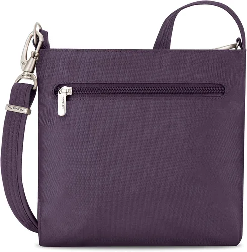 Miniatura 5 de Travelon - Mini bolsa clásica de hombro antirrobo, Púrpura), 42459-150