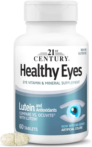 21st Century Ojos saludables con tabletas de luteína, 60 unidades, blanco (27452)