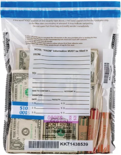 BankSupplies Ultima Blue - Bolsas de depósito transparentes a prueba de manipulaciones, 9 pulgadas de ancho x 12 pulgadas de alto, paquete de 100