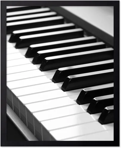 Miniatura 30 de Poster Master Póster de teclado de piano, impresión de piano, impresión de fotografía, arte en blanco y negro, diseño de música de instrumentos
