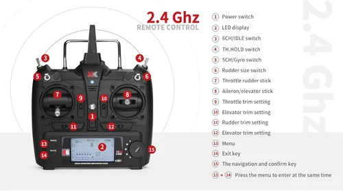 Miniatura 9 de GoolRC Helicóptero RC, helicóptero de control remoto WLtoys K110S, avión RC de 6 canales con giroscopio de modo 3D/6G, fácil de volar para adultos