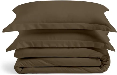 Miniatura 14 de Cosy House Collection Juego de funda de edredón de lujo de 2 piezas, mezcla de rayón derivado del bambú, ropa de cama ultrasuave, protector de Crema
