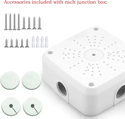 Miniatura 4 de Soporte universal de montaje en caja de conexiones para cámara de seguridad, base de cámara IP impermeable de plástico, soporte de montaje en techo