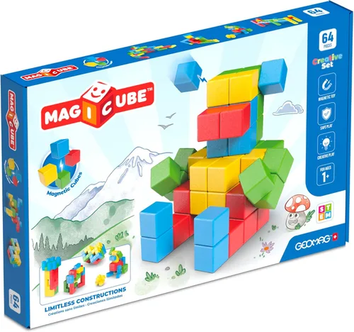 Miniatura 13 de Geomag Magicube Bloques magnéticos para niños de 1 a 5 años Juegos de juguetes de construcción STEM hechos en Suiza Múltiples (MAGICUBE_9PCS)