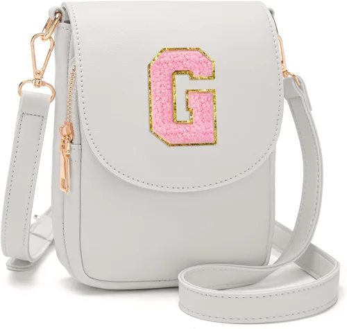 Miniatura 52 de Viverte Bolso Cruzado para Niñas Adolescentes Pequeñas, Bolso Inicial para Celular, Pequeña Cartera para Niños Pequeños, Bolso de Cuero con Tres