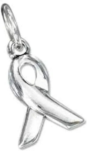 Cinta de concientización sobre el cáncer, dije de cáncer, hermoso color plateado, sin plomo, níquel ni cadmio, Metal