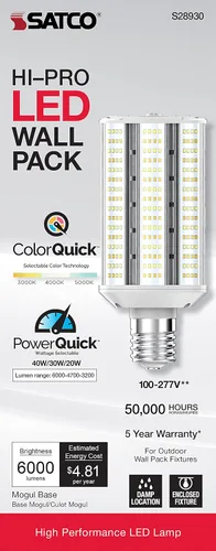 Miniatura 7 de Satco 40W/LED/WP/CCT/EX39/100-277V Blanco