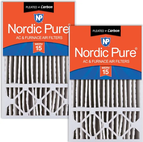 Miniatura 43 de Nordic Pure 16x25x5 (15_3/4 x 24_3/4 x 4_3/8) Filtros de aire de repuesto MERV 12 para Honeywell/Lennox, paquete de 2