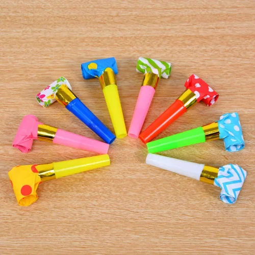 Miniatura 3 de Soplador de fiesta de 24 piezas, sopladores de ruido, silbatos, chillones de fiesta, generador de ruido con flecos, sopladores divertidos