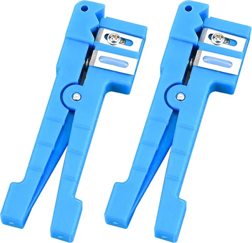 Miniatura 16 de Cable de fibra óptica de acero inoxidable Stripper Herramienta de tres agujeros Pigtail Cable Stripping Alicates 2pcs