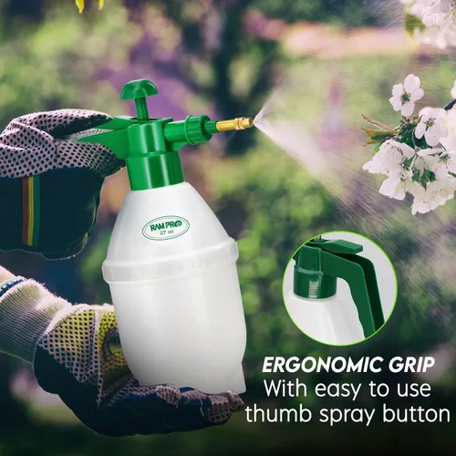 Miniatura 4 de Pulverizador de bomba de jardín, pulverizador de agua de niebla de botella de mano, presión de mano para limpieza del hogar, pulverizador de césped