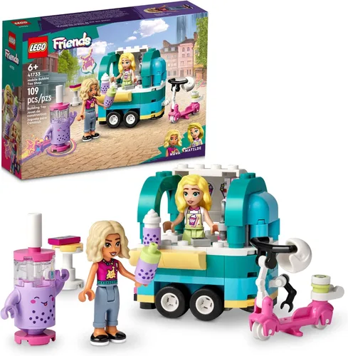 LEGO Friends Tienda Móvil de Té de Burbujas Juego de Construcción de Juguetes 41733, Divertido Juego de Simulación Conjunto de Vehículo de Juguete