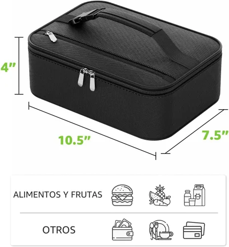 Miniatura 3 de Lonchera pequeña aislada para mujeres y hombres, lonchera Bento para niños, bolsas térmicas compactas portátiles para enfriar comidas con asa