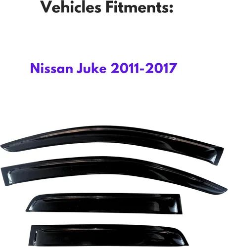 Miniatura 254 de KPY Visor de ventana compatible con Kia Soul 2009-2013, Protector contra lluvia de 4 unidades, deflectores de ventilación de ventana lateral