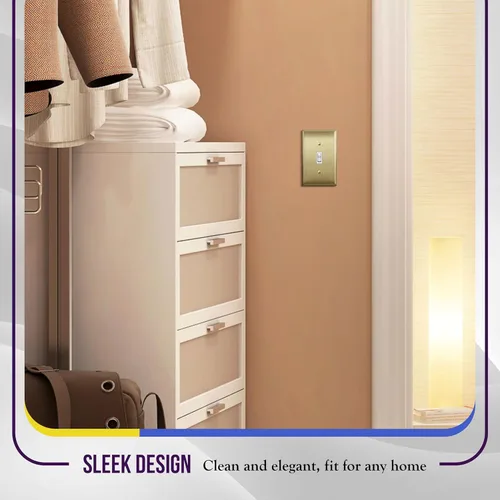 Miniatura 99 de ENERLITES Placa de Pared Metálica para Interruptor de Luz de Palanca, Acero Inoxidable 201, Resistente a la Corrosión, Tamaño Estándar 1-Gang 4.50