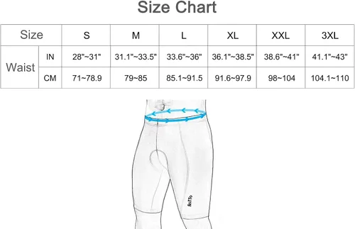 Miniatura 6 de ROTTO Pantalones cortos de ciclismo para hombre con acolchado de gel