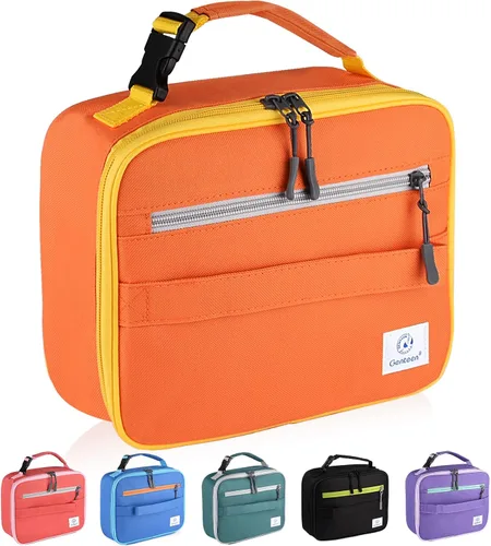 Miniatura 14 de Genteen Paquete de 2 bolsas de almuerzo suaves aisladas con doble cremallera, resistente, congelable y reutilizable para niños, hombres
