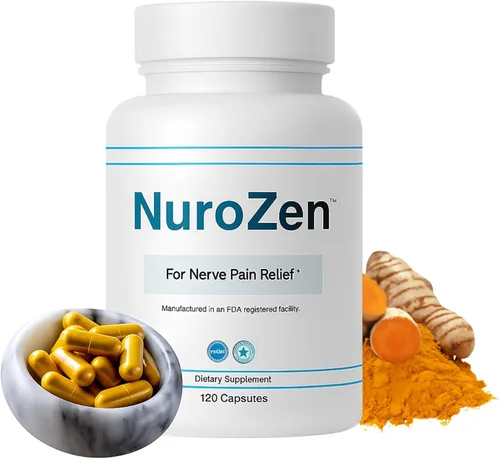 NuroZen Suplemento de apoyo nervioso – Ácido alfa lipoico, B1, B6, B12, Pureblend de MSM, cúrcuma – Fórmula avanzada de apoyo a la neuropatía para