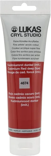 Miniatura 6 de Lukas CRYL Studio Artist - Pintura acrílica para artistas, Alizarín Carmesí, botella de 250 ml - Pinturas acrílicas de alto pigmento para pintar