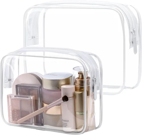 Miniatura 24 de PACKISM Neceser aprobado por la TSA, paquete de 2 – 1 mediano de cuarto de galón de mano de la TSA y 1 grande para equipaje facturado, bolsa de 4