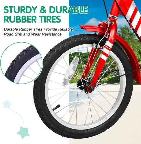 Miniatura 2 de LILYPELLE Triciclo triciclo de 16 pulgadas para principiantes y bicicletas de 3 ruedas de una sola velocidad, bicicletas de tres ruedas con cesta