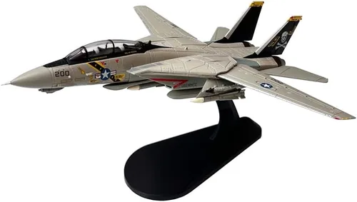 Miniatura 2 de Grumman F-14 F-14A F-14B F-14D Tomcat Fighter Aviones de combate de metal militar fundido a presión modelo de avión de metal (F-14A)