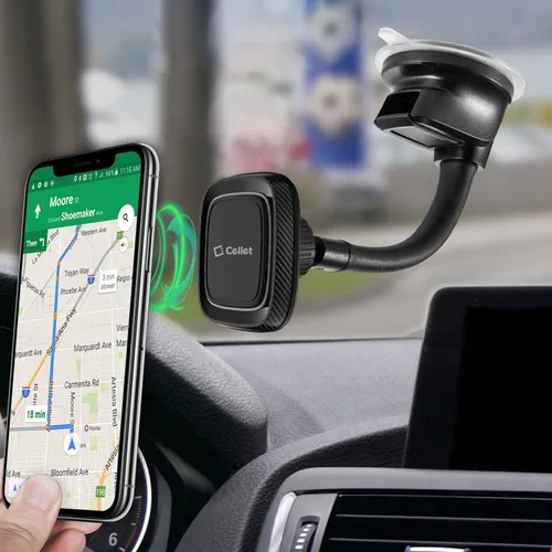 Miniatura 4 de Cellet Soporte magnético para parabrisas con cuello de ganso flexible compatible con iPhone, Samsung Galaxy Flip Z, Fold Z, Google Pixels Moto
