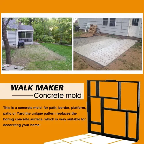 Miniatura 3 de Avalution Talla Grande 20"x20"x1.8" Creador de Caminos Molde de Piedra de Concreto Pathmate Reutilizable Adoquín de Piedra para Césped Patio Jardín