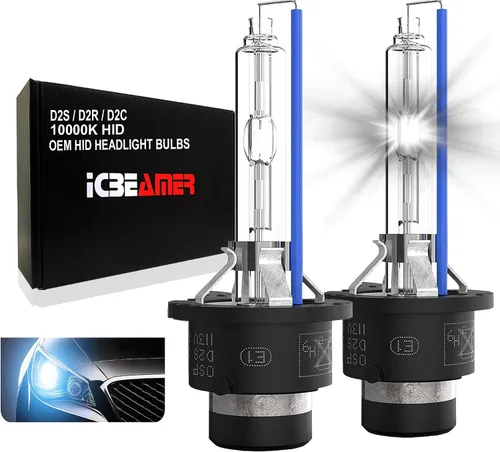 Miniatura 20 de ICBEAMER 10000K D1R D1C D1S Xenon HID Reemplazo directo Reemplazar bombillas de luz baja para faros delanteros de fábrica OEM [Color: azul]