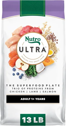 Miniatura 16 de Nutro Alimento ultra seco para perros adultos con un trío de proteínas de pollo, cordero y salmón, bolsa de 4 libras
