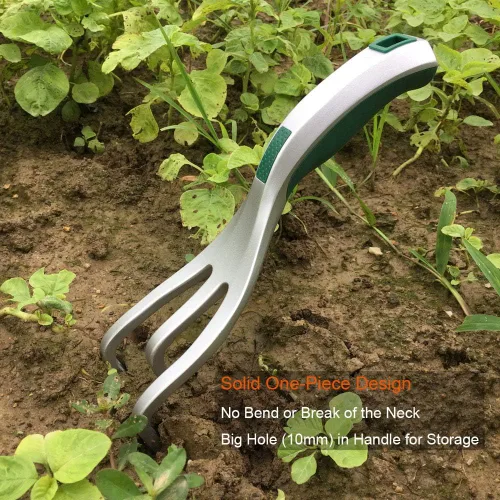 Miniatura 2 de Cultivador de mano de jardín con garra ancha, rastrillo de mano para desmalezar y tornear el suelo, herramienta para raspar afloja la tierra y raspa
