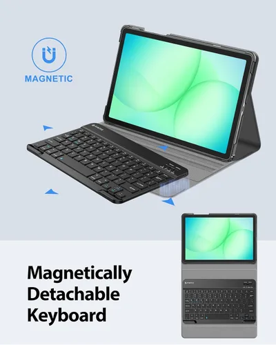 Miniatura 5 de FINTIE Funda de teclado para Samsung Galaxy Tab A11+ Plus 2025/A9+ Plus de 11 pulgadas 2023, funda delgada y ligera con teclado Bluetooth