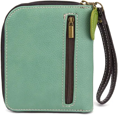 Miniatura 2 de CHALA Cartera con cremallera, pulsera, 8 ranuras para tarjetas de crédito, piel sintética resistente