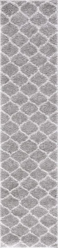 Miniatura 37 de SAFAVIEH Tahoe Shag Collection - Alfombra para pasillo, 2 x 9 pies, color beige y blanco, diseño de enrejado, no desprende pelusa y de fácil