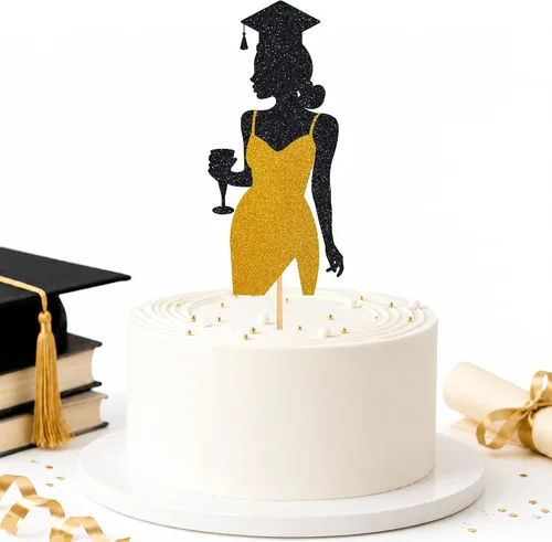 Miniatura 8 de Graduation Decorations 2026, Pack of 1, Glitter Graduation Cake Decorations, Graduation Cake Decorations 2026, Class of 2026 Cake Decorations, Grad