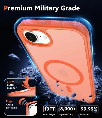 Miniatura 158 de FNTCASE Funda para iPhone 13 Pro-Max: Fundas magnéticas transparentes compatibles con Magsafe Slim anti amarillamiento protección contra caídas