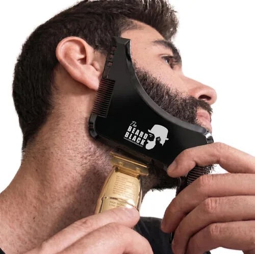 Miniatura 2 de The BEARD BLACK Herramienta de modelado y peinado de barba con peine integrado para una alineación y bordes perfectos, úsalo con un recortador