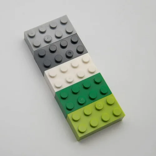 Miniatura 2 de Bloque de ladrillo clásico a granel, ladrillos rojos 2x4, ladrillos de construcción planos 100 piezas, compatible con piezas y piezas de Lego