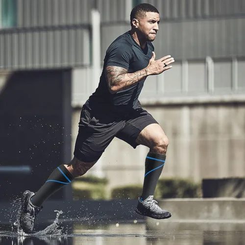 Miniatura 5 de fenglaoda 8 pares de calcetines de compresión para hombres y mujeres de 20 a 30 mmHg hasta la rodilla, enfermera, embarazada, correr, médico