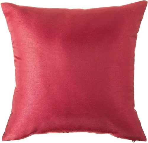 Miniatura 2 de Violet Linen Funda de almohada decorativa con diseño de bloques de espiga abstracta de princesa, jacquard de poliéster, borgoña, 18 x 18 pulgadas