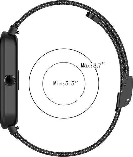 Miniatura 2 de Correa de malla metálica de acero inoxidable compatible con Amzhero IDW13/IDW16/IDW19/Runfit-2 correas de reloj para mujeres y hombres, correa