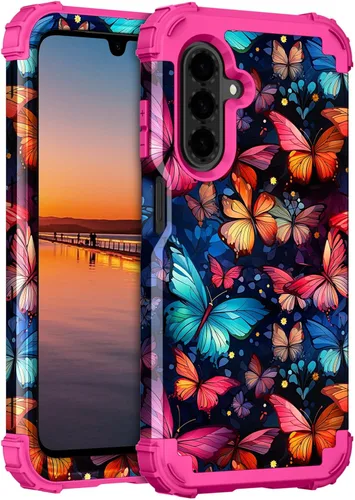 Miniatura 26 de Hocase Funda para Galaxy A37 5G, protección resistente a prueba de golpes, parachoques de goma de silicona suave+funda protectora híbrida