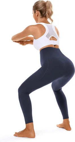 Miniatura 7 de Foucome Leggings de maternidad para mujer con bolsillos sobre el vientre, leggings de entrenamiento para yoga, pantalones de trabajo activos